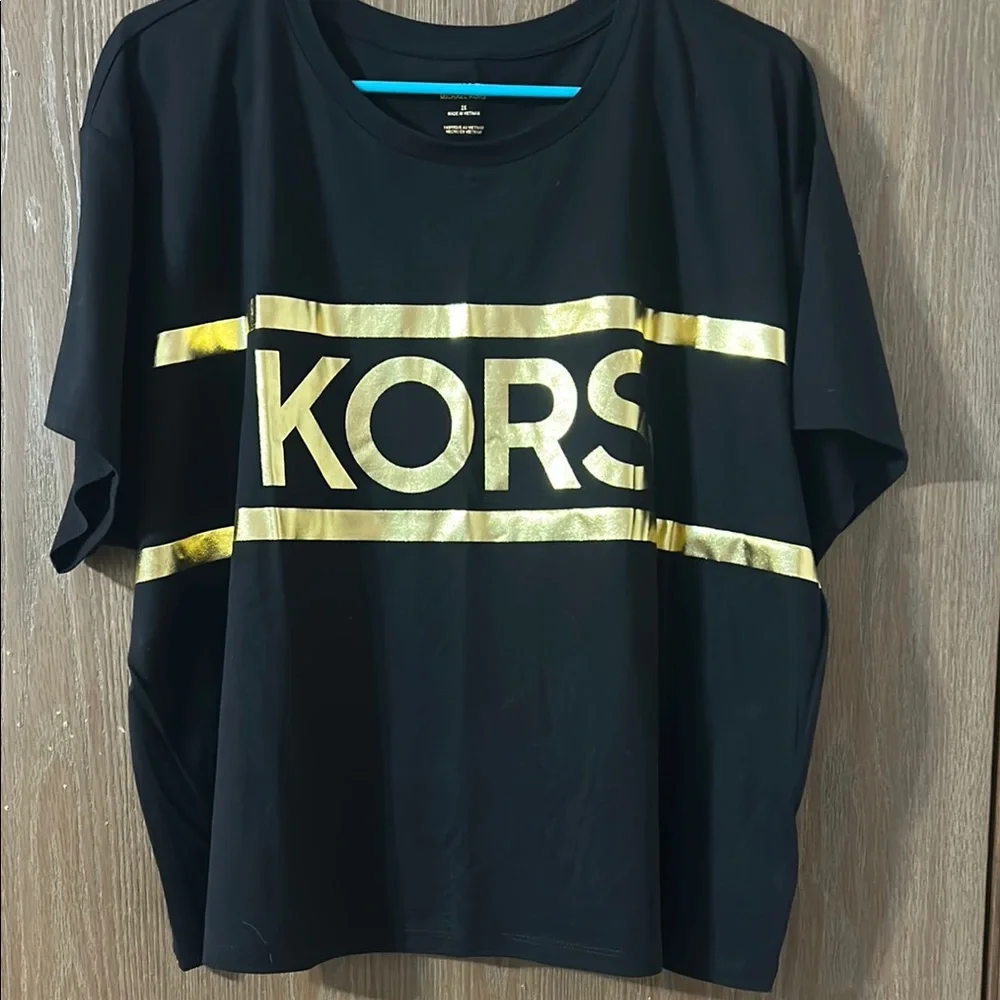 Black and Gold MICHAEL KORS T-Shirt - Picture 1 of 7